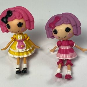 Lalaloopsy 3” mini Pillow Featherbed & Crumb Sugar Cookie Set of 2 Dolls